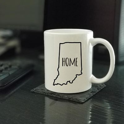 Home Indiana Text Ceramic Mug Image 1