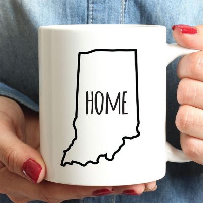 Home Indiana Text Ceramic Mug Image 1