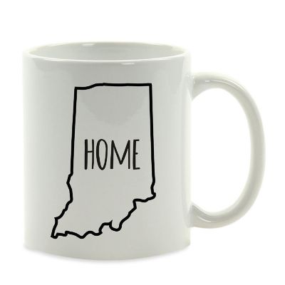 Home Indiana Text Ceramic Mug Image 2
