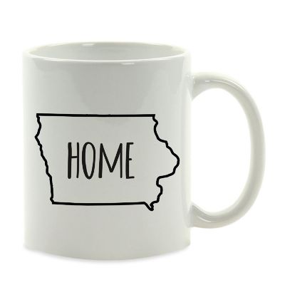 Home Iowa Text Ceramic Mug Image 2