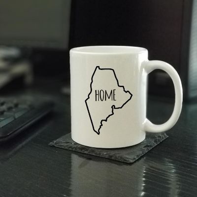 Home Maine Text Ceramic Mug Image 1