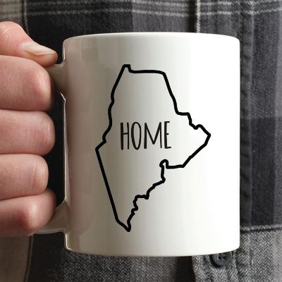 Home Maine Text Ceramic Mug Image 1