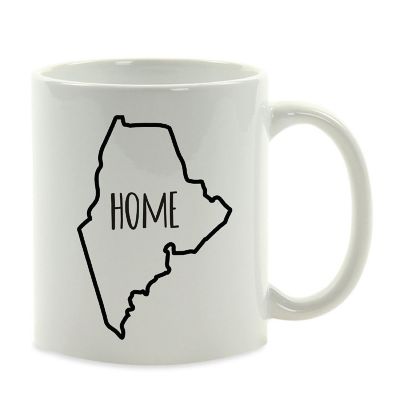Home Maine Text Ceramic Mug Image 2