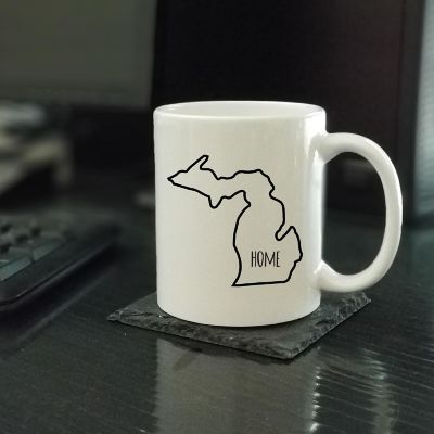 Home Michigan Text Ceramic Mug Image 1