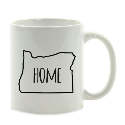 Home Oregon Text Ceramic Mug Image 2