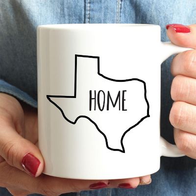 Home Texas Text Ceramic Mug Image 1