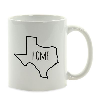 Home Texas Text Ceramic Mug Image 2