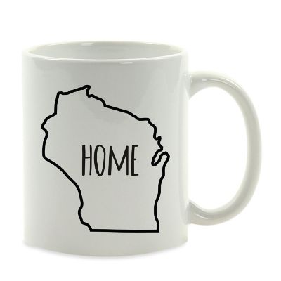 Home Wisconsin Text Ceramic Mug Image 2