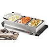 HomeCraft 3-Station 1.5-Quart Stainless Steel Buffet Server & Warming Tray Image 1