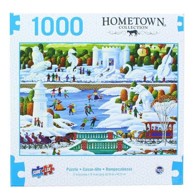 Hometown Collection 1000 Piece Jigsaw Puzzle  Wisconsin Snow Sculptures Image 1