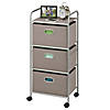 Honey Can Do 3 Drawer Rolling Cart - Gray Image 1