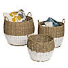 Honey Can Do 3 Piece Round Seagrass Baskets Image 1