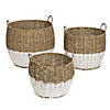 Honey Can Do 3 Piece Round Seagrass Baskets Image 1