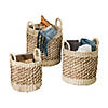 Honey Can Do 3 Piece Set Woven Baskets - Tea Stained Image 1