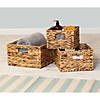 Honey Can Do 3 Piece Woven Nesting Storage Baskets with Handles - Water Hyacinth Image 2
