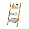 Honey Can Do 3-Tier Ladder Shelf - White/Bamboo Image 1