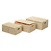 Honey Can Do 3pc Set Paper Cord Baskets - Butter Image 1