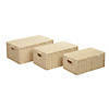 Honey Can Do 3pc Set Paper Cord Baskets - Butter Image 1