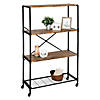 Honey Can Do 4-Tier Industrial Rolling Bookshelf With Wheels Image 1