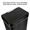 Honey-Can-Do 50L SS Sensor Trash Can, Black Image 4