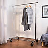 Honey-Can-Do Collapsible Expandable Rolling Garment Rack, Chrome Image 1