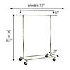 Honey-Can-Do Collapsible Expandable Rolling Garment Rack, Chrome Image 2
