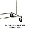 Honey-Can-Do Collapsible Expandable Rolling Garment Rack, Chrome Image 3