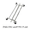 Honey-Can-Do Collapsible Expandable Rolling Garment Rack, Chrome Image 4