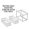 Honey-Can-Do Flat Wire Sliding Basket Organizer,White Image 4