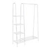 Honey-Can-Do Freestanding Closet With Clothes Rack and Shelves, Matte White Image 2
