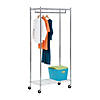 Honey-Can-Do Heavy Duty Rolling Garment Rack with Two Shelves, Chrome Image 1