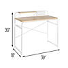 Honey-Can-Do Home Office Computer Desk with Shelf and Metal Mesh Basket, White Image 1