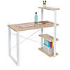 Honey-Can-Do Home Office Computer Desk with Shelves, White Image 1