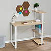 Honey-Can-Do Home Office Computer Desk with Shelves, White Image 2