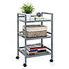 Honey-Can-Do Metal Rolling Cart - Gray Image 3