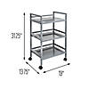 Honey-Can-Do Metal Rolling Cart - Gray Image 4