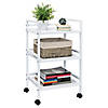 Honey-Can-Do Metal Rolling Cart - White Image 3