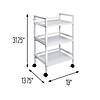 Honey-Can-Do Metal Rolling Cart - White Image 4