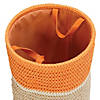 Honey-Can-Do S/3 Paper Straw Baskets, Salmon & White Image 4