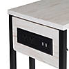 Honey-Can-Do Side table with outlets on back, Grey/Da Image 4