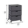 Honey-Can-Do Speckled 3 drawer chest wheels Image 1