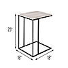 Honey-Can-Do Square C End Table, Natural Image 1