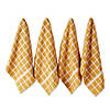 Honey Gold Solid Windowpane Terry Dishtowel 4 Piece Image 1