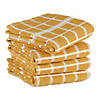 Honey Gold Solid Windowpane Terry Dishtowel 4 Piece Image 2
