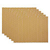 Honey Gold Textured Twill Weave Placemat 6 Piece Image 1