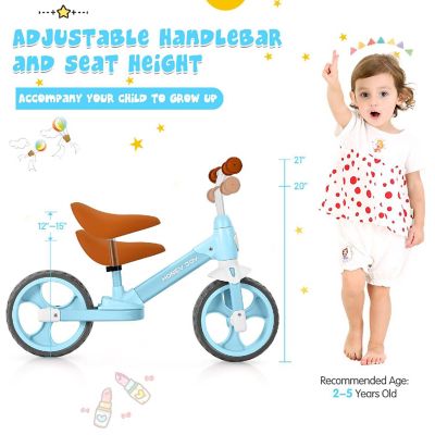 Honey Joy Toddler Balance Bike w/ Feet rests for 2-5 Yr Blue Image 3