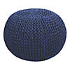 Hoooked Knit & Crochet Pouf Kit with Zpagetti Yarn - Sailor Blue Image 2