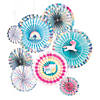 Hooray It&#8217;s Your Birthday Party Fans - 8 Pc. Image 1