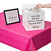 Hot Pink Awareness Table Decorating & Donation Collection Kit - 3 Pc. Image 1