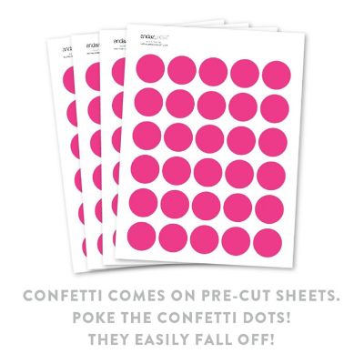 Hot Pink Confetti 180-Pack Image 1